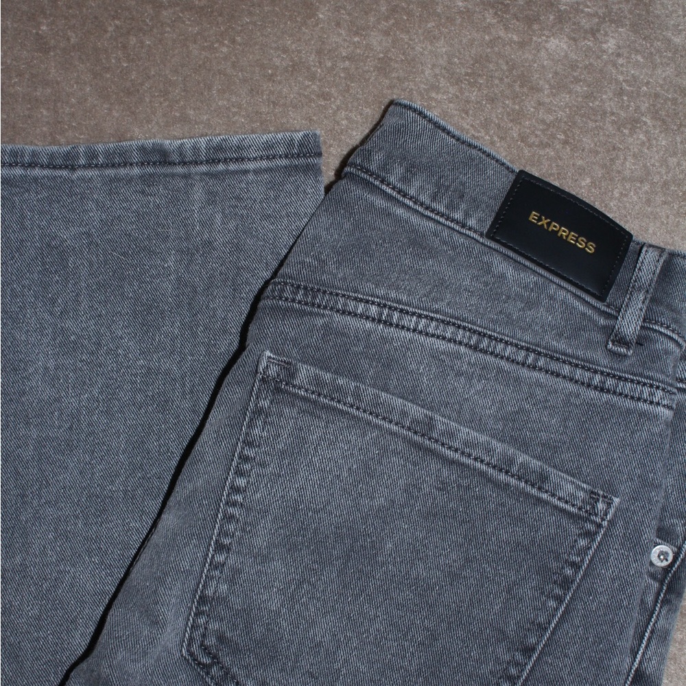 Express womens Charcoal Straight Leg Jeans